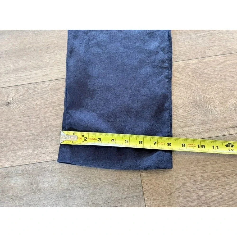Lauren Ralph Lauren Mens 38X32 Navy Blue 100% Linen Dress Pants Trousers